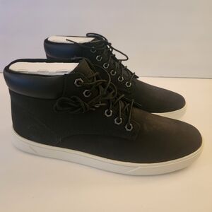 Timberland 'Groveton' Black and White High-Top Sneakers - Mens 7.5 New